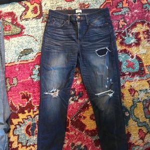 J. Crew 9 inch high rise toothpick jeans